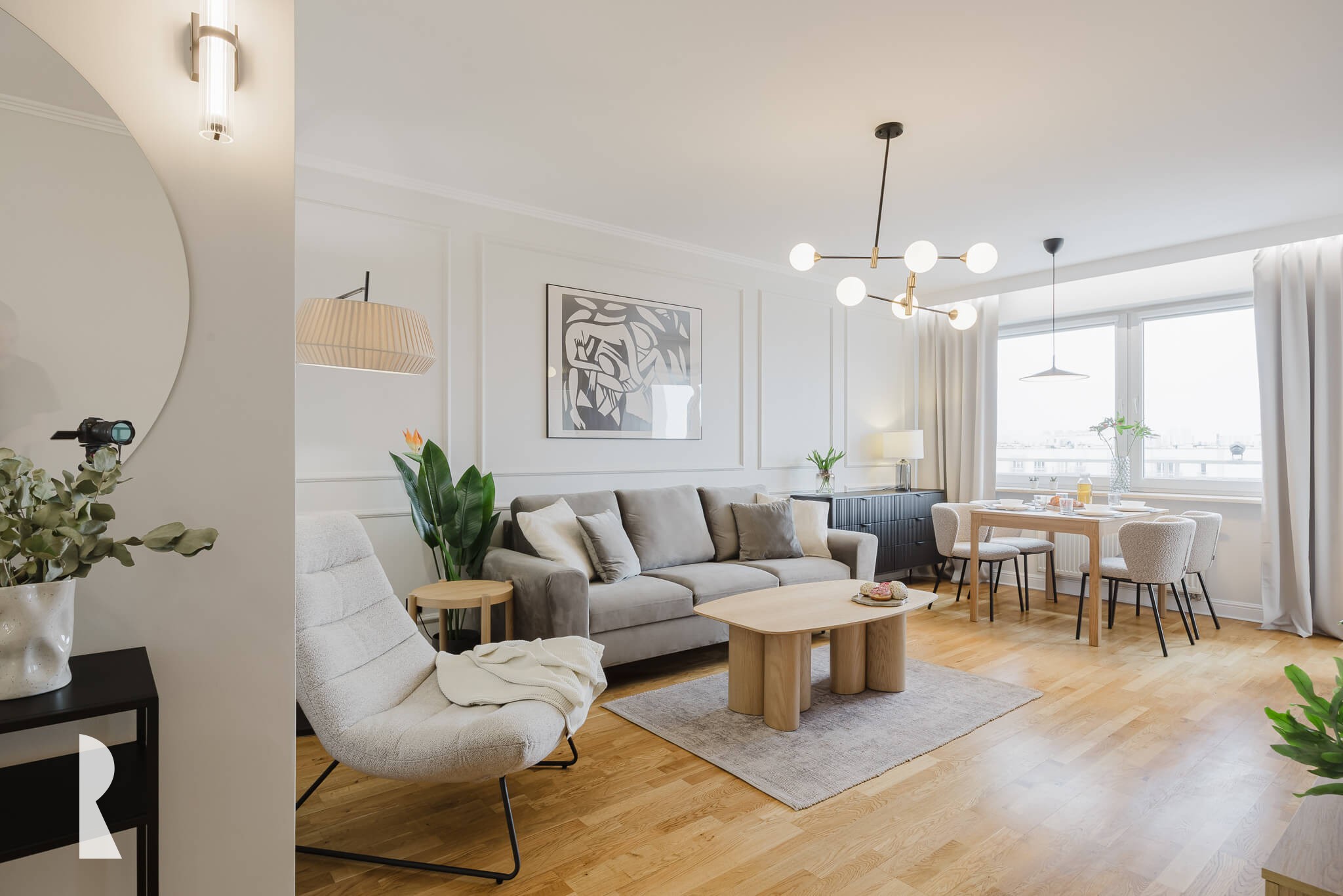 Scandi Elegance – Mieszkanie przy Jeziorze Maltańskim